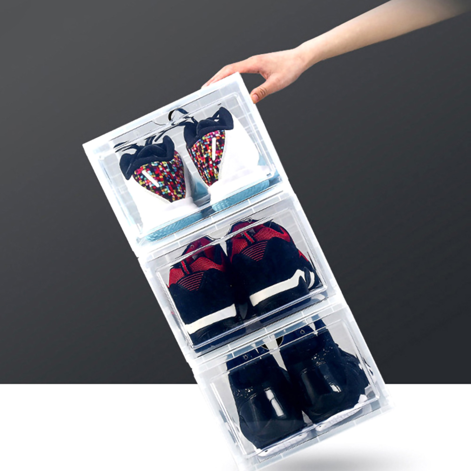 Shoe Box Universal Transparent PP Shoe Box. 