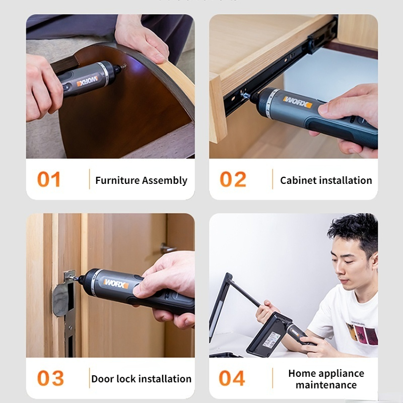 Worx 3.6V Electrical Screwdriver WX240 Smart Cordless Electric Screwdrivers USB Rechargeable Single Machine No Box Power Tools. 