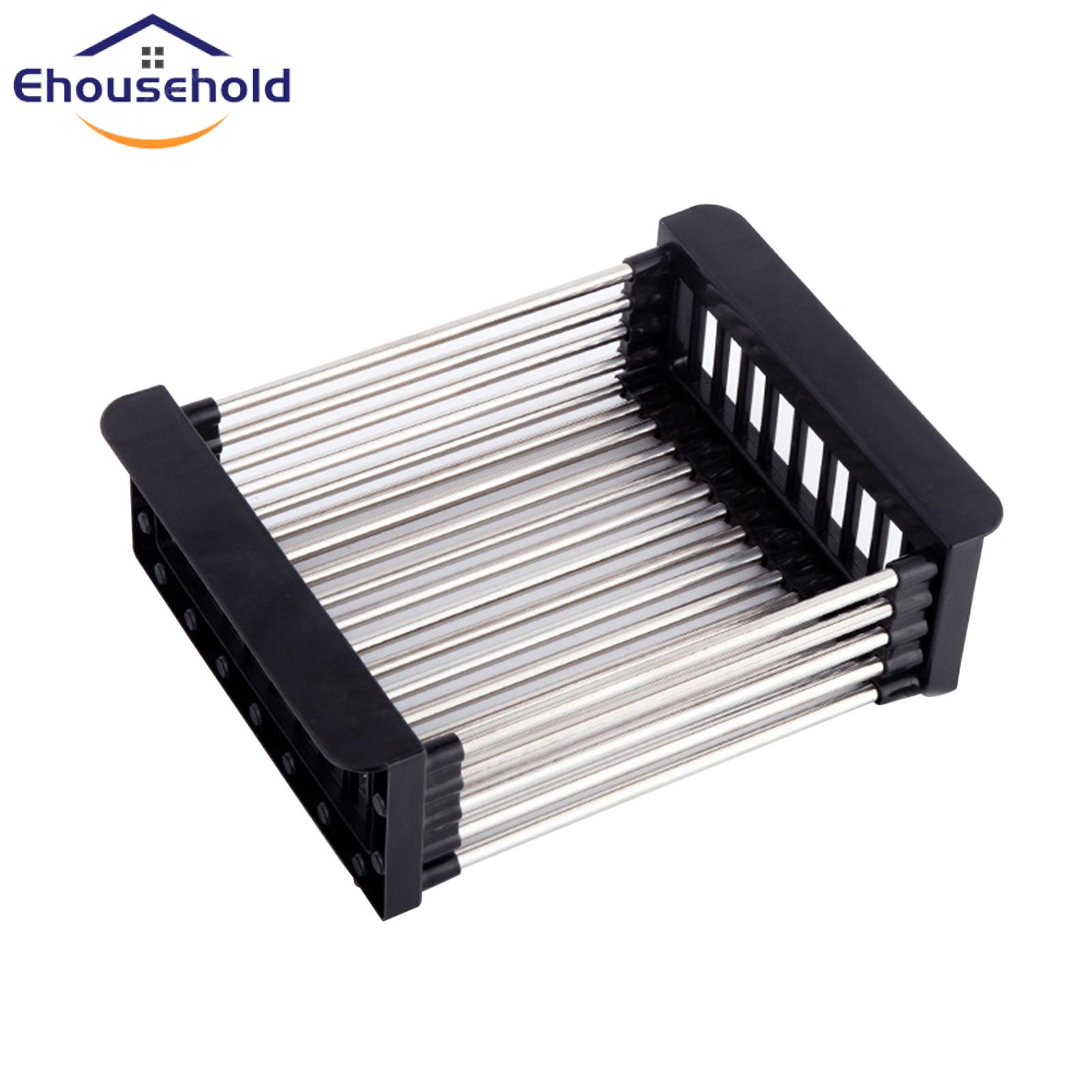 Sink Rack Stretchable Fruit Vegetable Washing Space-saving Sink Drain Shelf. 