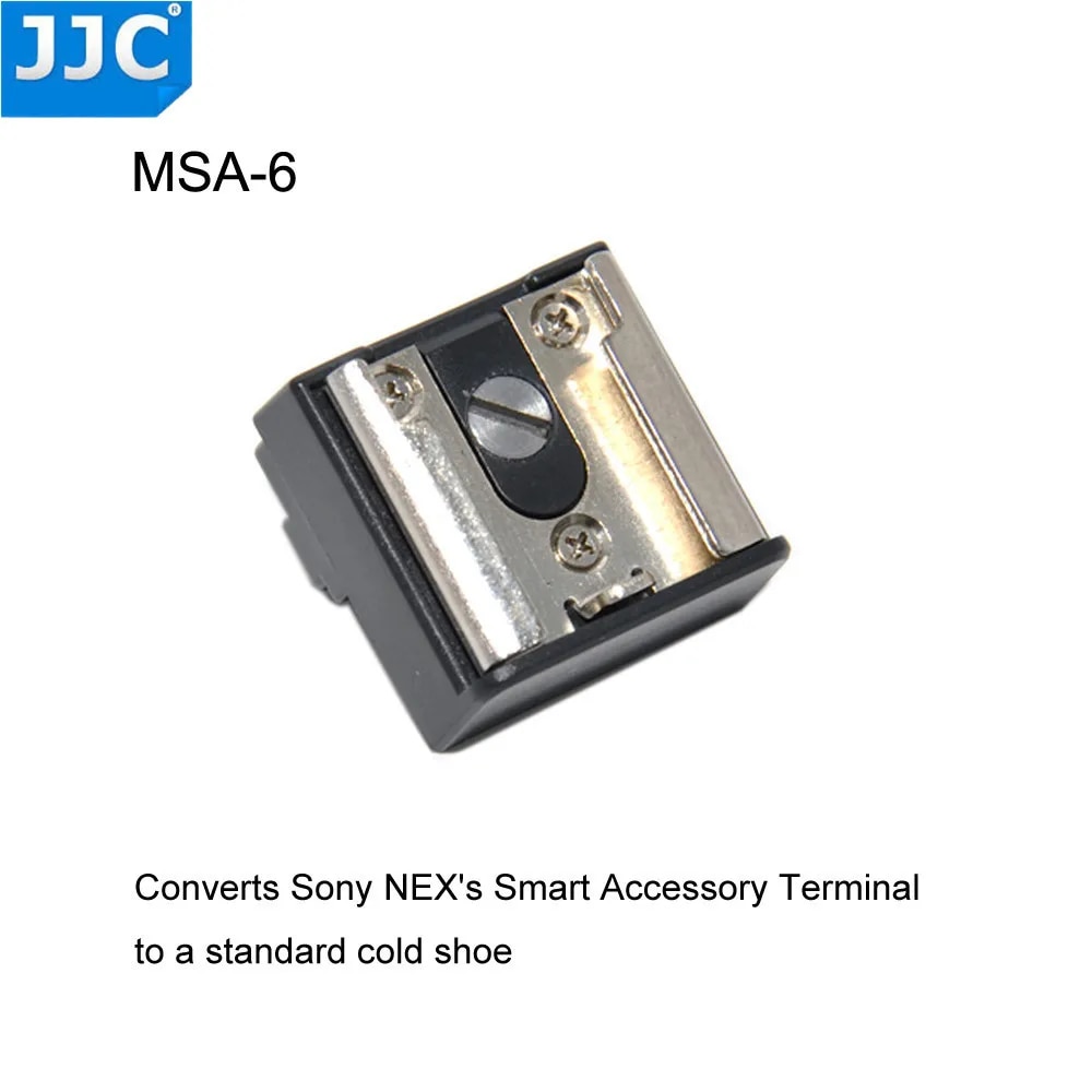 JJC MSA-6 Smart Accessory Terminal to standard Hot Shoe Flash Microphone Adapter For Sony NEX5 NEX 5N NEX C3 NEX 3 camera. 