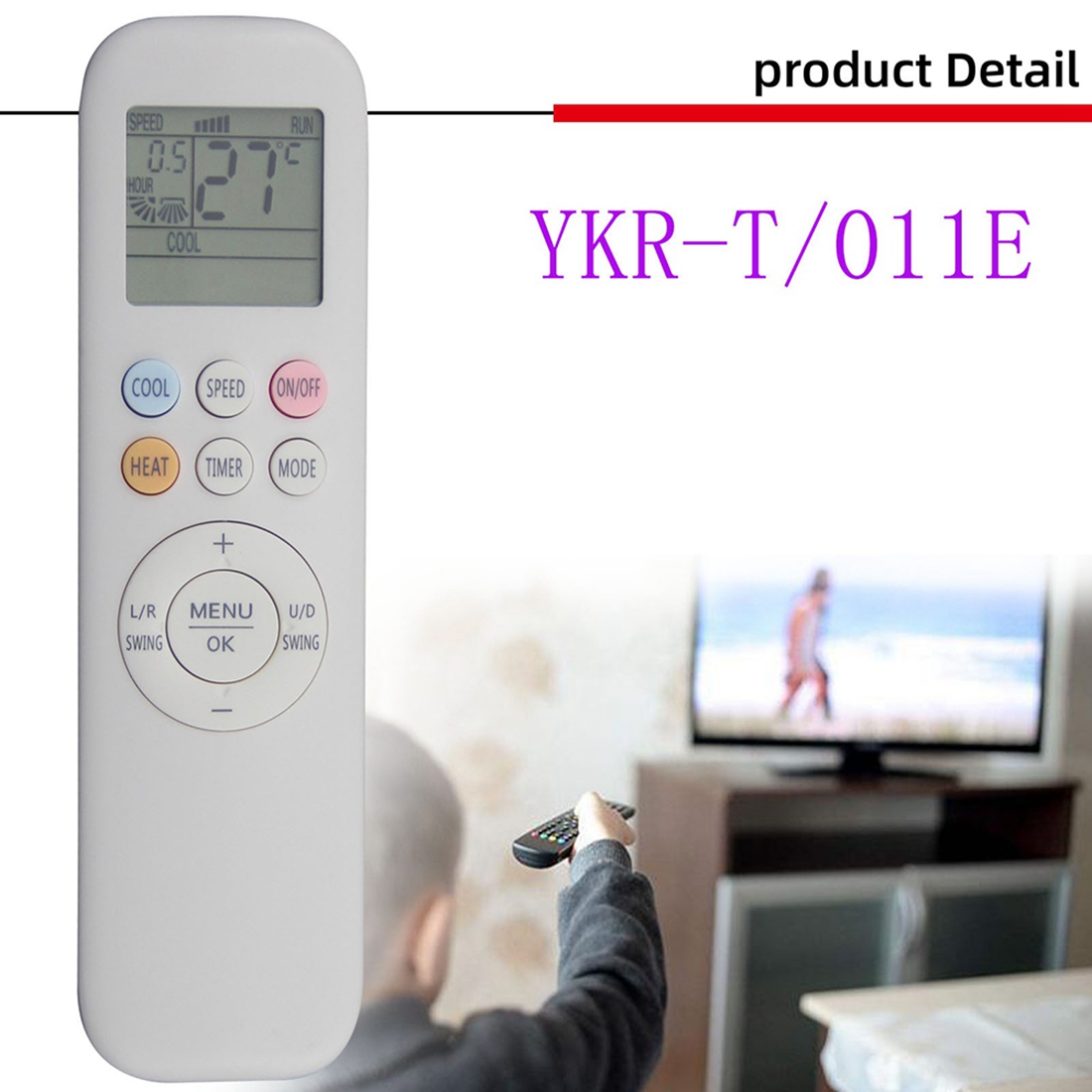 YKR-T/011E Remote Control-1 x Remote Control-White. 
