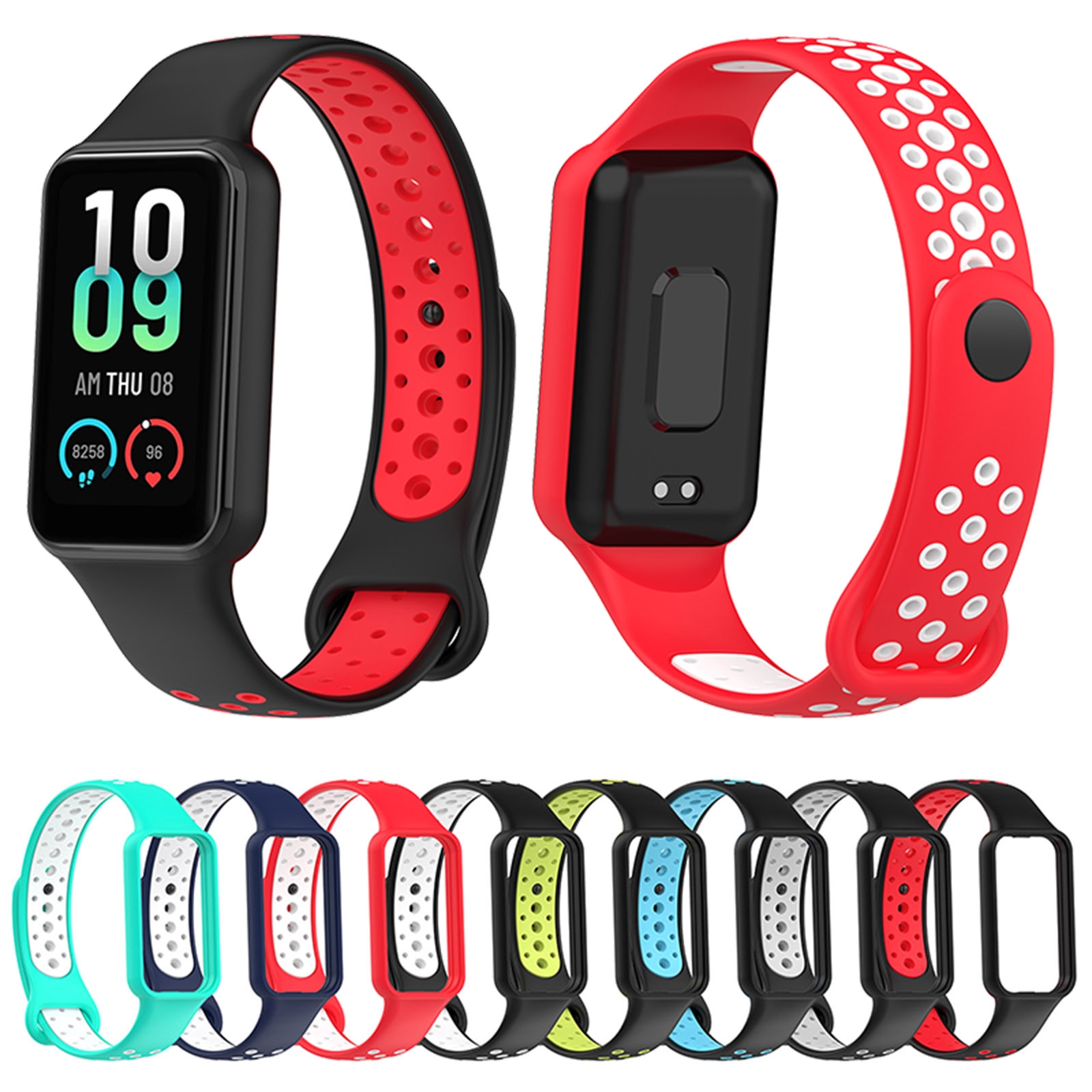 For Redmi Band 2 Loop Two-Color Breathable Silicone Watch Band. 