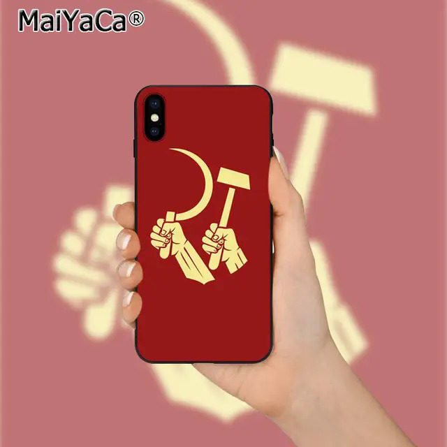 【Emotion HENG】Maeyaca Soviet Union USSR flag TPU soft silicone phone case cover for iPhone 8 7 6 6s Plus X XS Max 5 5S se XR 11 11pro Max. 