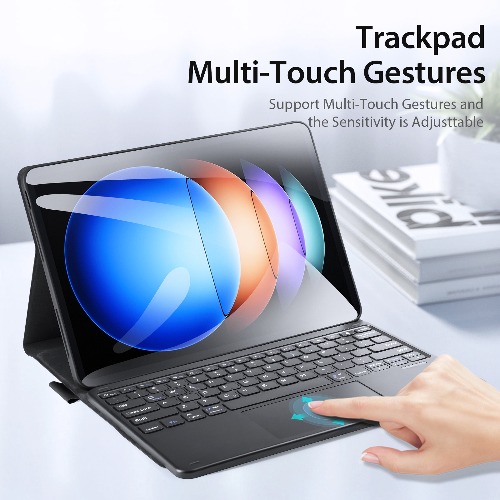 DUX DUCIS TK Series Bluetooth Keyboard Leather Case with Touchpad For Xiaomi Pad 6S Pro. 