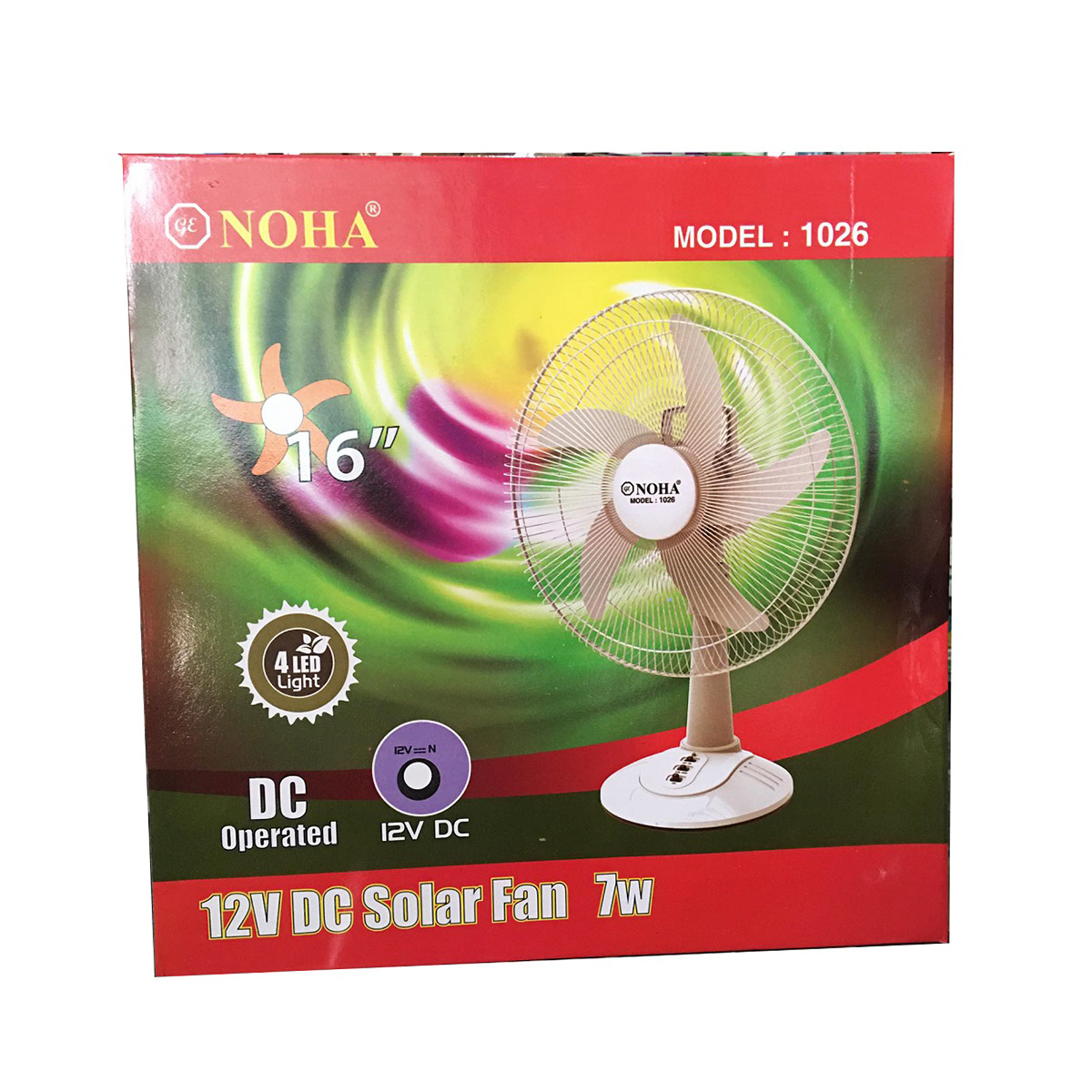 12V DC Solar Fan 7W -16 Inch NOAH | Daraz.com.bd