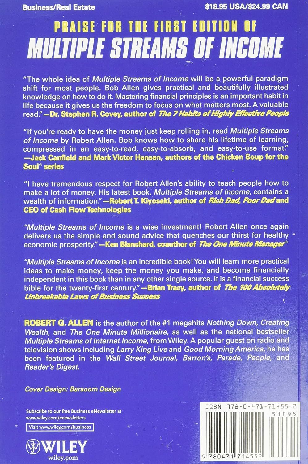 Multiple Streams of Income: How to Generate a Lifetime of Unlimited Wealth!by Robert G. Allen (Paperback). 