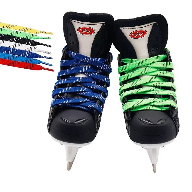 Skate Laces 8Different Length Dual Layer Braid Extra Reinforced Tips Waxed Tip Design Suit For Ice Hockey Skate Hockey Shoelace. 