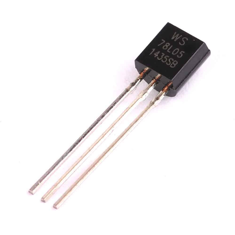 5Pcs-Transistor L78L05 IC 78L05 Voltage Regulator IC 78L05 Transistor DC 5V 100mA  TO-92 Package 3 Pin Leads 78L05 Voltage Regulator Transistor . 