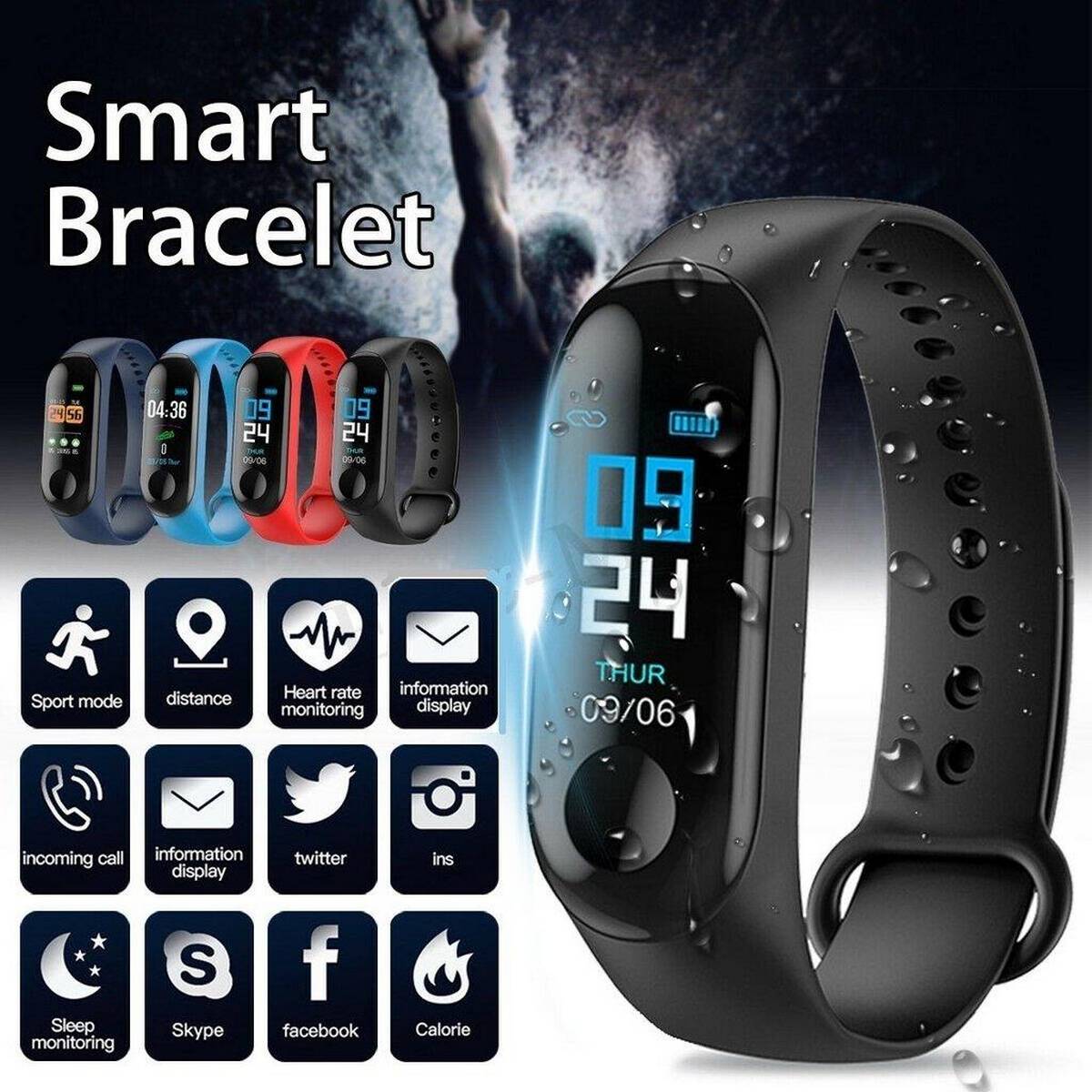 M3 smart sale band daraz