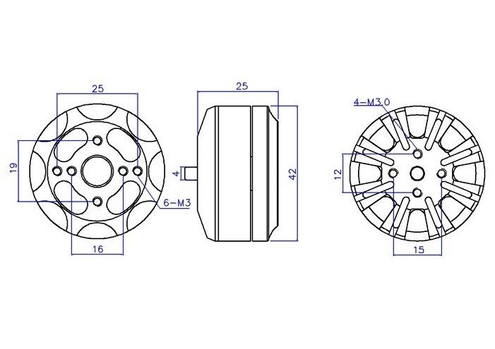 JMT MT3508 700kV 2S-4S Brushless DC Motor for RC Multirotor suitable for 12-14 inch Prop. 
