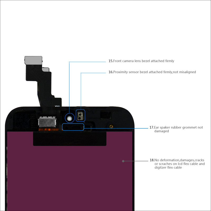 LCD No Frame For iPhone 5S A1453 A1457 A1518 A1528 A1530 A1533 Display Touch Screen Digitizer Assembly Replacement Parts. 
