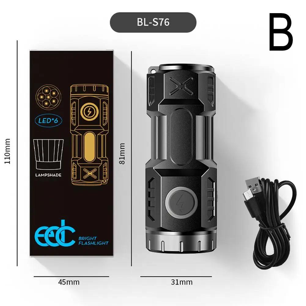 Portable LED Flashlight Mini Waterproof,Ultra-Bright,Rechargeable,Multiple Modes Tool For Outdoor Adventure/tough Condition Y9G7. 