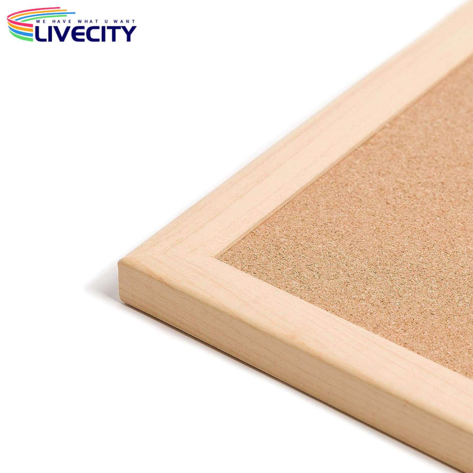Durable Cork Board with Wood Frame Versatile Cork Board for Notes Pictures Memos Durable Wood Frame Ideal for Home Office Use Wood Frame Cork Board. 
