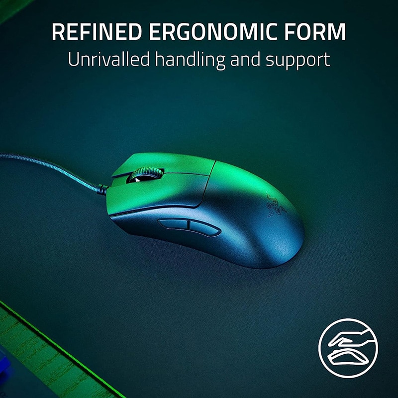 Razer DeathAdder V3 Wired Gaming Esports Mouse 59g Ultra-Lightweight Ergonomic Form Focus Pro 30K Optical Sensor. 