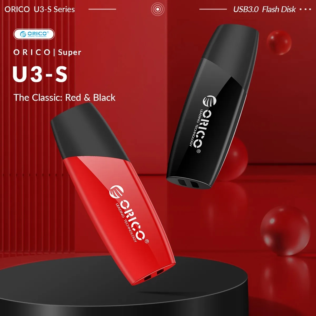 ORICO New Trend USB3.0 USB Flash Drives 32GB 64GB 128GB 256GB Pen Drive USB 3.0 Stick Pendrive Black Red for External Storage. 