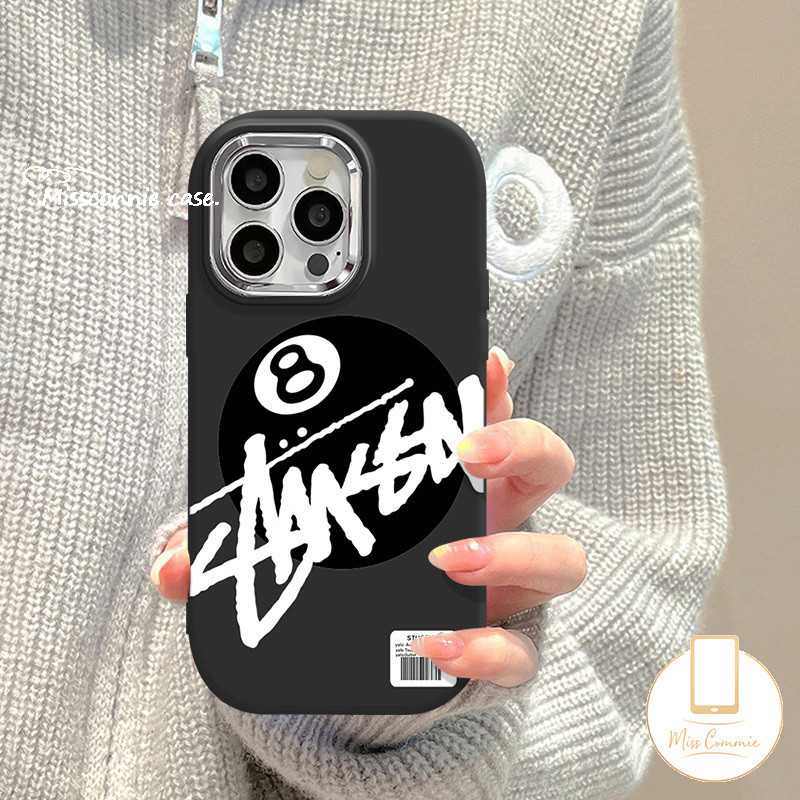 Trendy Brand Stussy Soft Case For Realme C53 C67 C25 C12 C55 C15 C55 C25s C25Y C21Y Note 50 C11 C51 C30 C20 5s 5i 5 6i 8i C20A Narzo 50 Graffiti English Luxury Plating Metal Cover. 