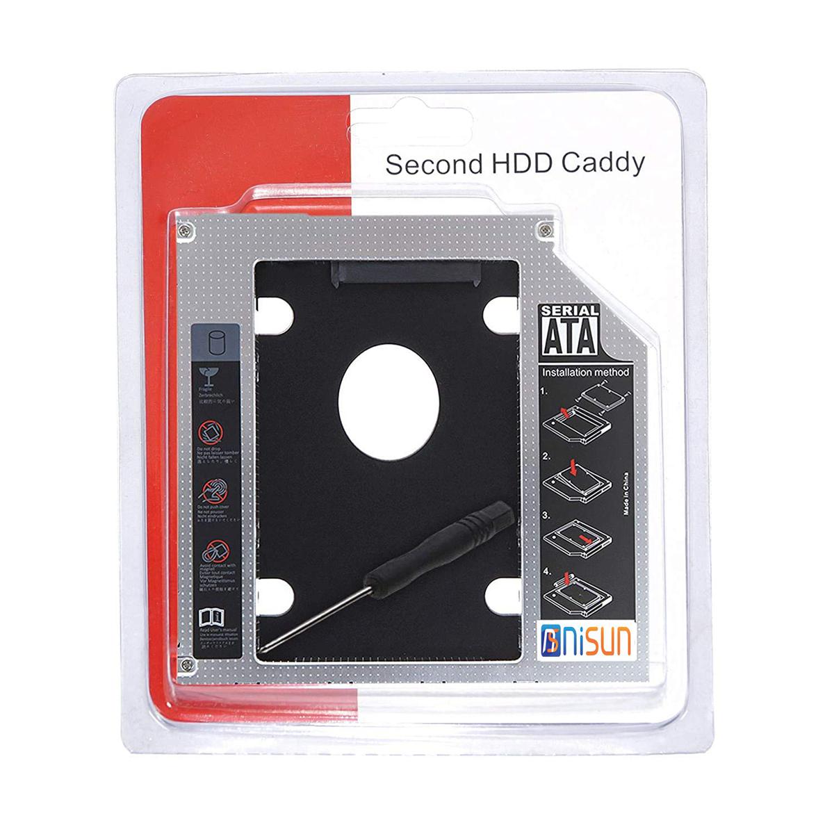 Universal 2nd Hard Disk Drive Caddy For Laptop 12.7mm SATA to SATA
