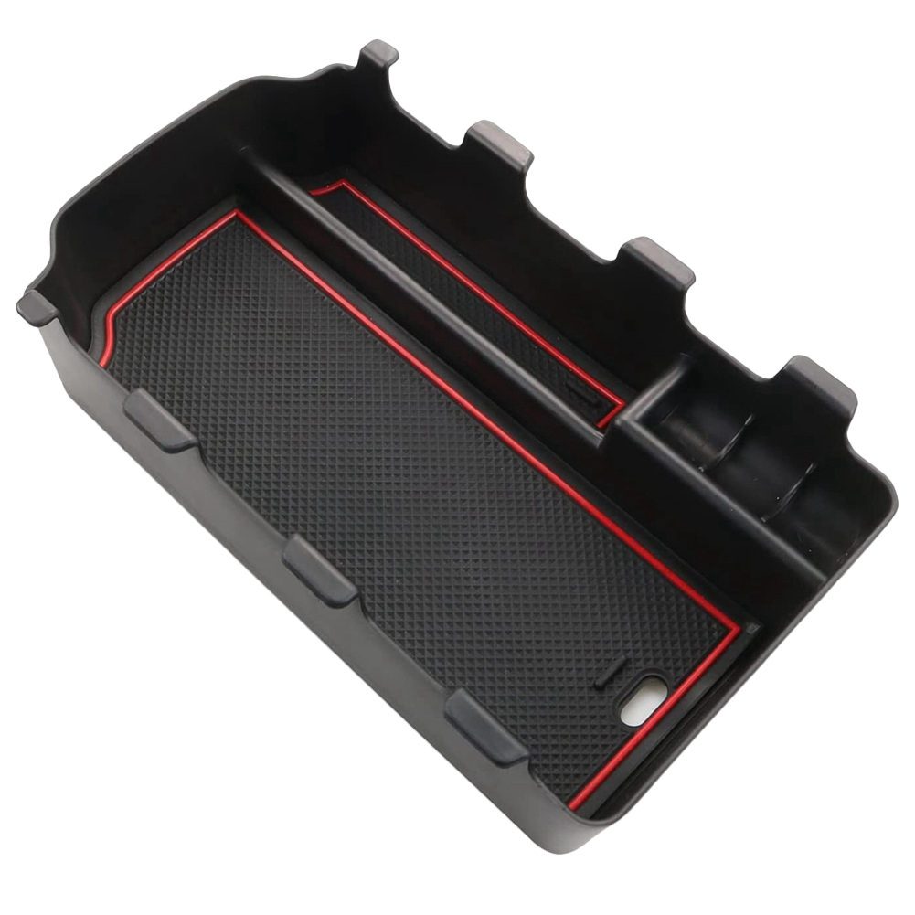 Center Console Organizer Tray for 11Th Gen 2022 Accessories Armrest Storage Box with Sunglasses Holder Red