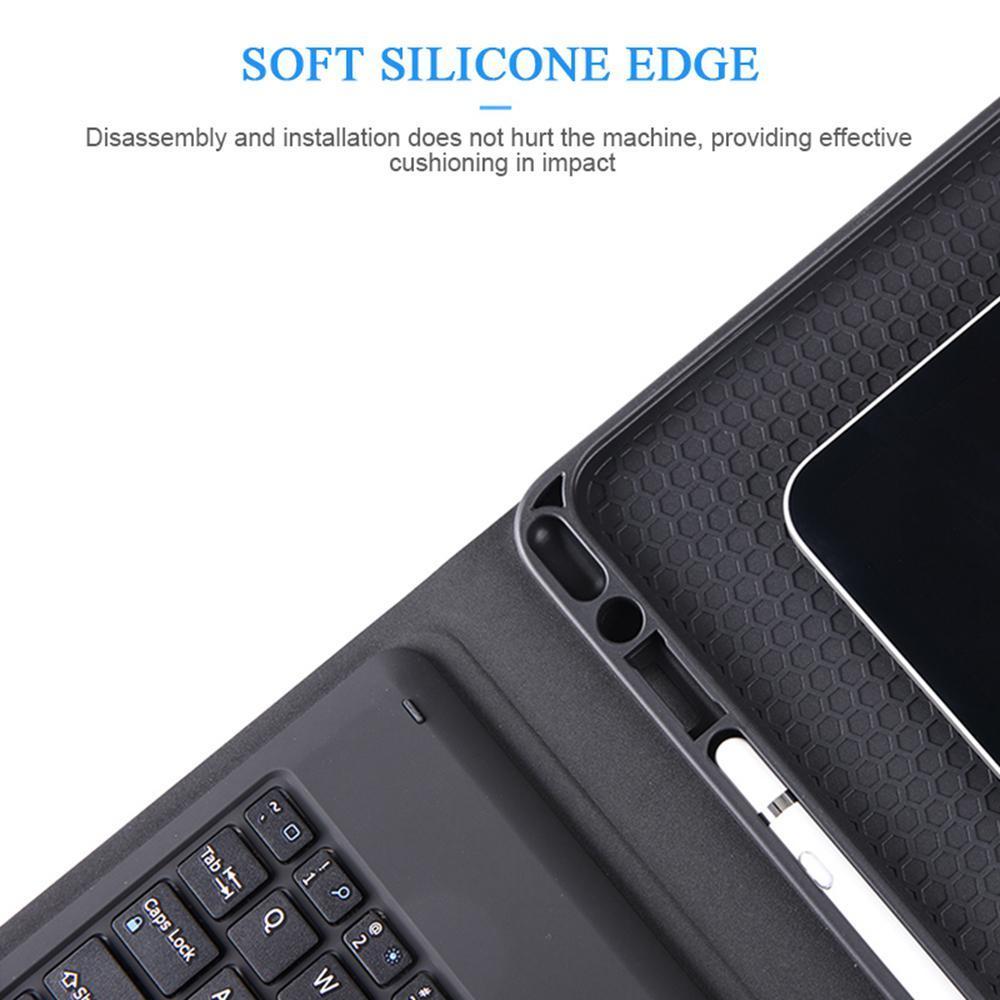 Keyboard Case with Attached Wireless Keyboard Leather Folio Cover For iPad Mini 4/5. 