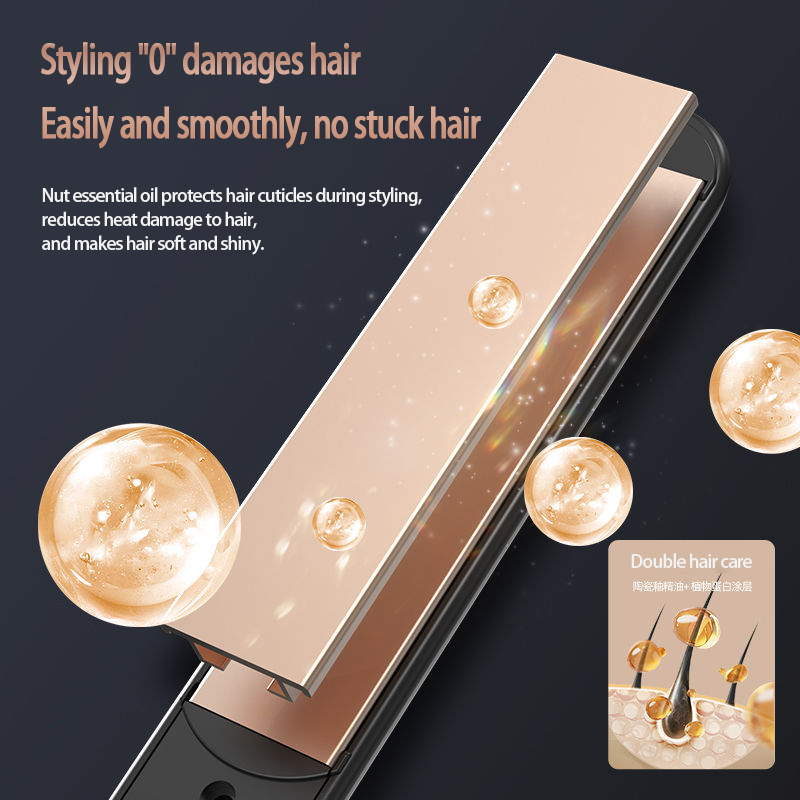 High Quality 2-In-1 Straightener And Curler, With 10s Rapid Heating, Suitable For Various Types Of Men And Women's Hair Types. 