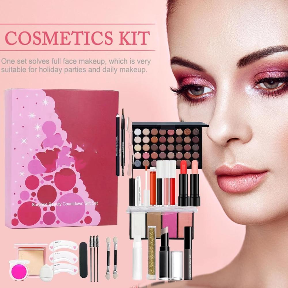 Cosmetic Brush Makeup Advent Calendar 2024 Good Quality Lipstick Powder Blusher Beauty Advent Calendar 2024 Eye Shadow 24. 