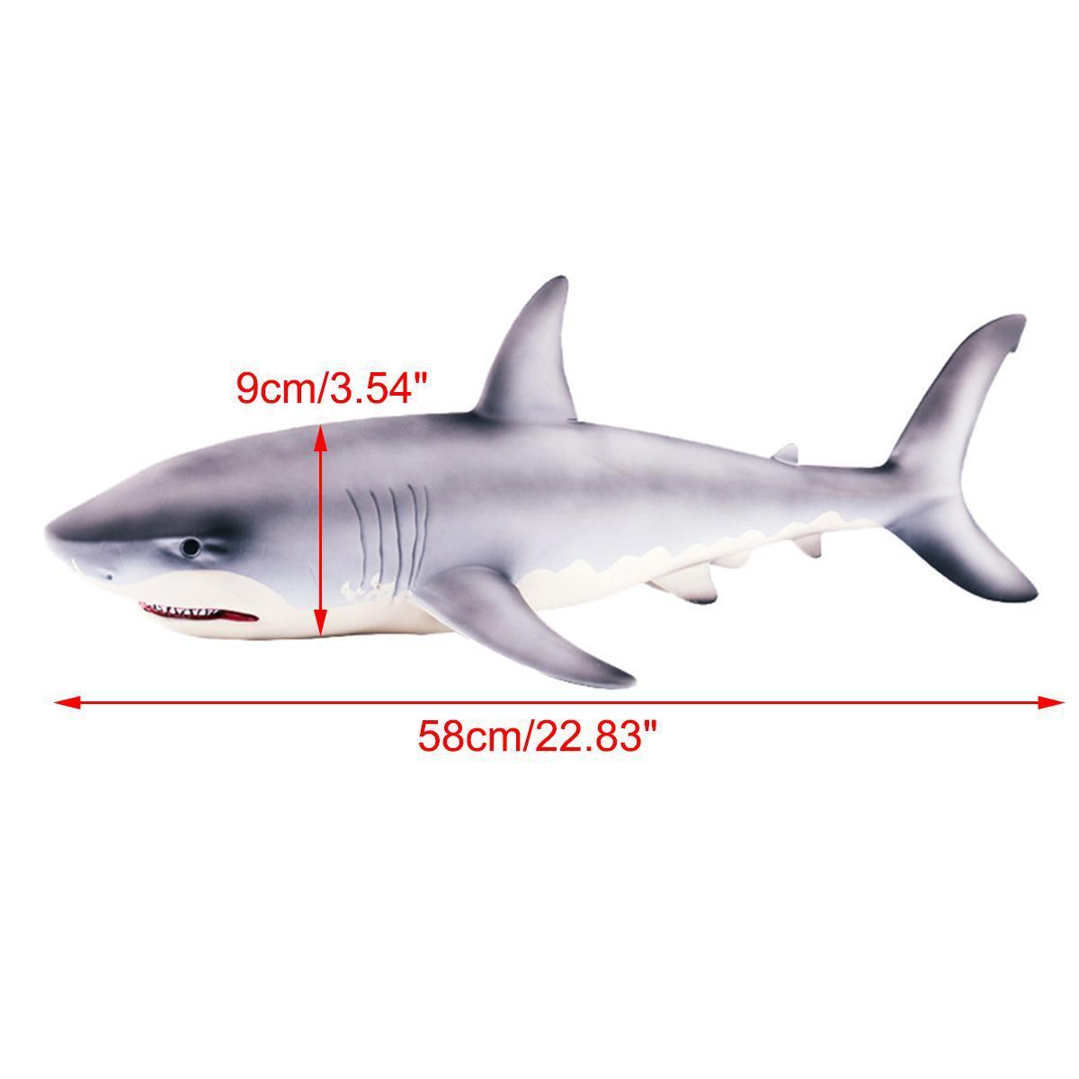 Big Megalodon Great White Shark Simulation Animal Figure Model Toy Xmas Gift