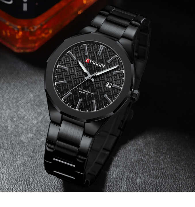 CURREN 8477 Mens Fashion Quartz Watch Full Waterproof Stainless Steel Auto  Date Reloj Luminous Business Watch for Men | Daraz.com.bd