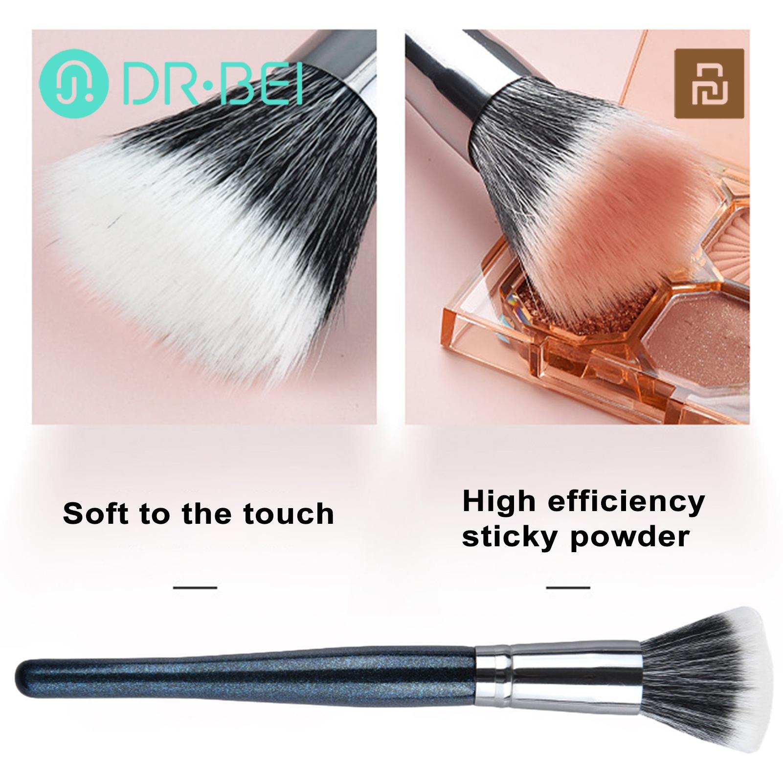 Fiber Stippling Brush Soft Fluffy Stippling Brush for Perfect Makeup Application Ideal for Foundation Loose Powder Eye Shadow Beauty Must-have for Women Two-layered Stippling Brush. 
