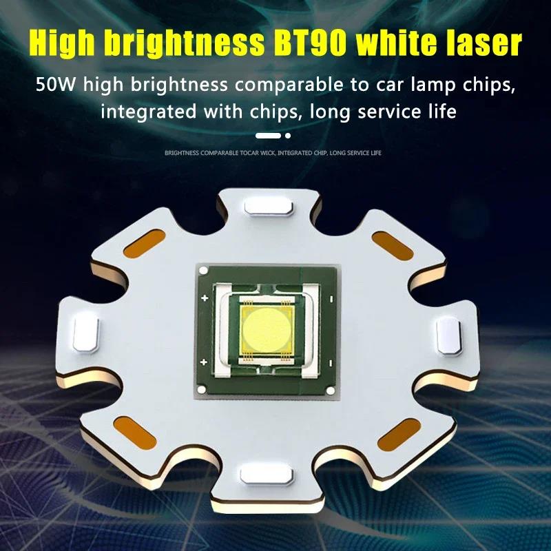 XIWANGFIRE BT90 5000lm LED Torch 50W Powerful Strong Light Long Range Flashlight USB C Rechargeable 18650/26650 Charging Torch. 