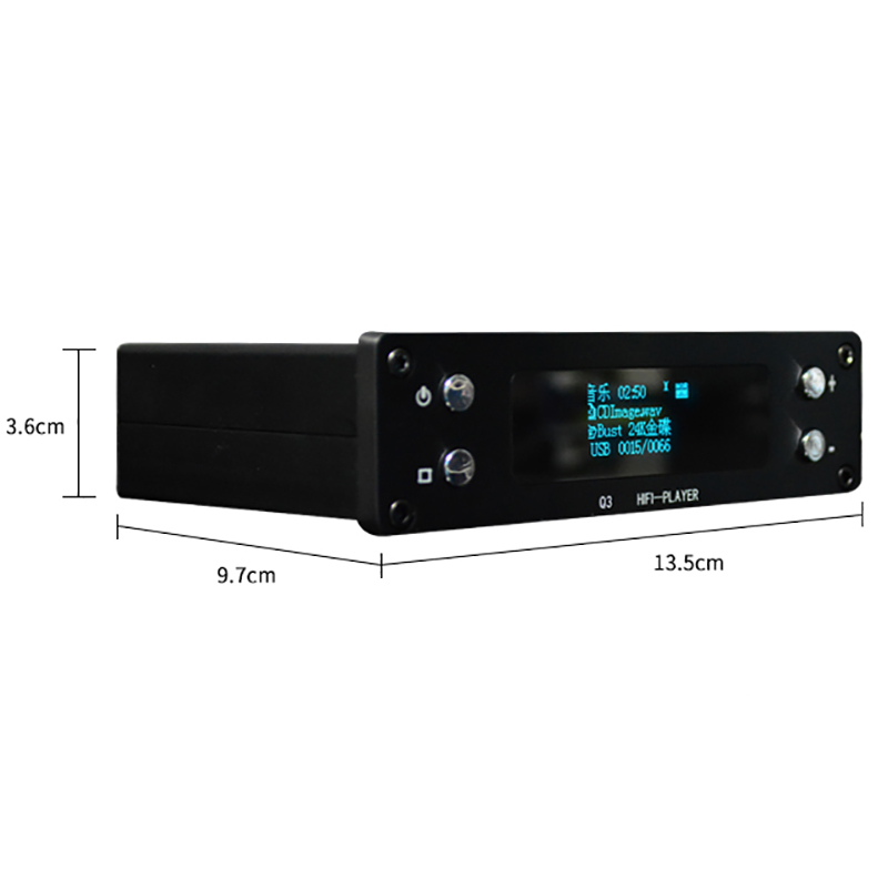 HIFI Lossless Digital Audio Player ES9028Q2M DAC Lossless Audio Decoder Bluetooth 5.0 Music Turntable Coaxial Optical OTG Input. 