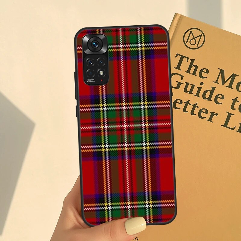 Clan Stewart Dress Tartan Plaid Pattern Case For Xiaomi Redmi 12C 10A 10C 9C Note 12 Pro 11 Pro 10 Pro 9 8 Pro 10S 11S 12S Cover. 