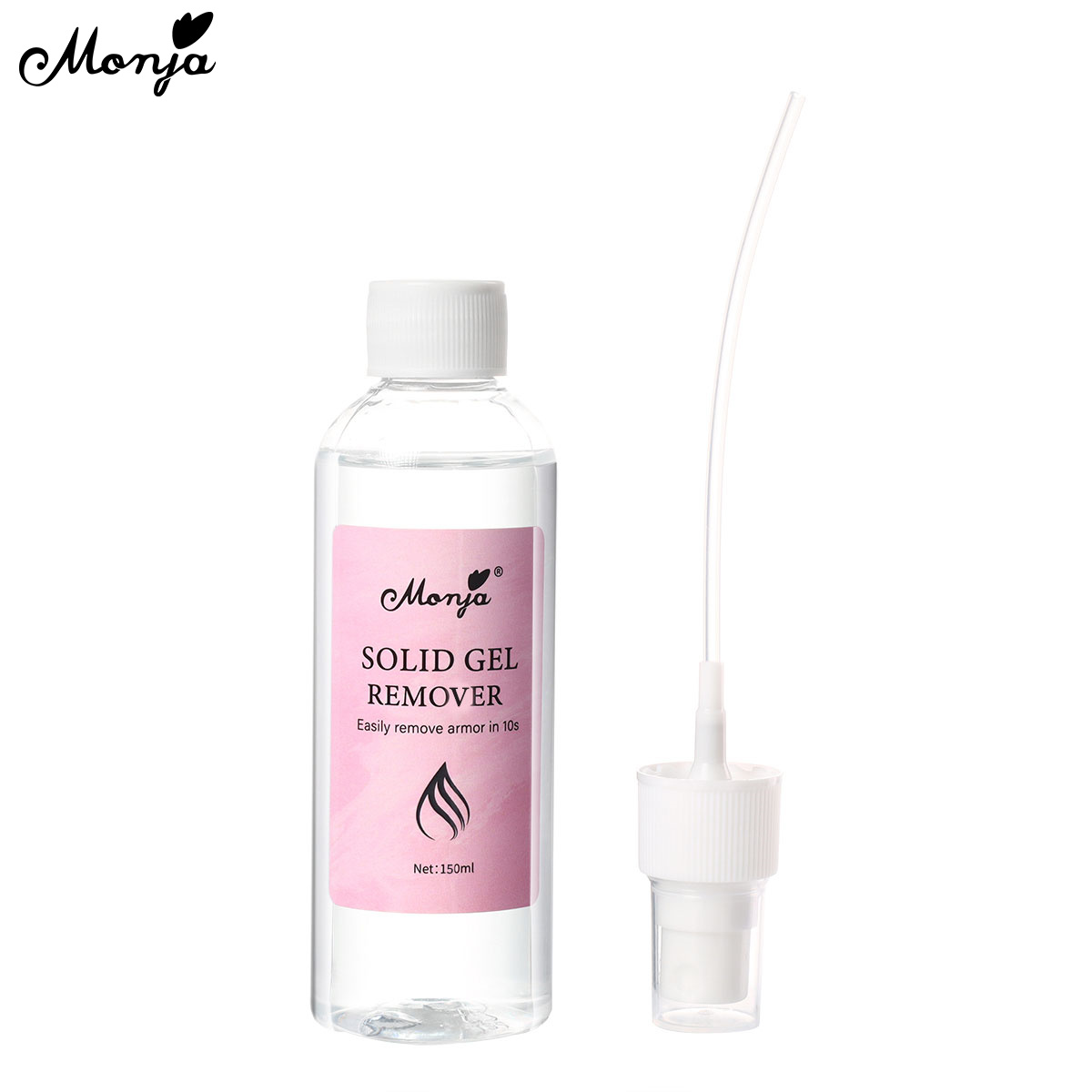 Monja 60/100/150ml Nail Glue Remover For Press on Nails,Transparent, Quick, Degreaser, Liquid Glue,Glue Remover For Artificial Nails,Smooth and Simple Operation,Clear Soild Nail Glue Fake Nail Adhesive Glue Remover DIY Manicure Tool. 