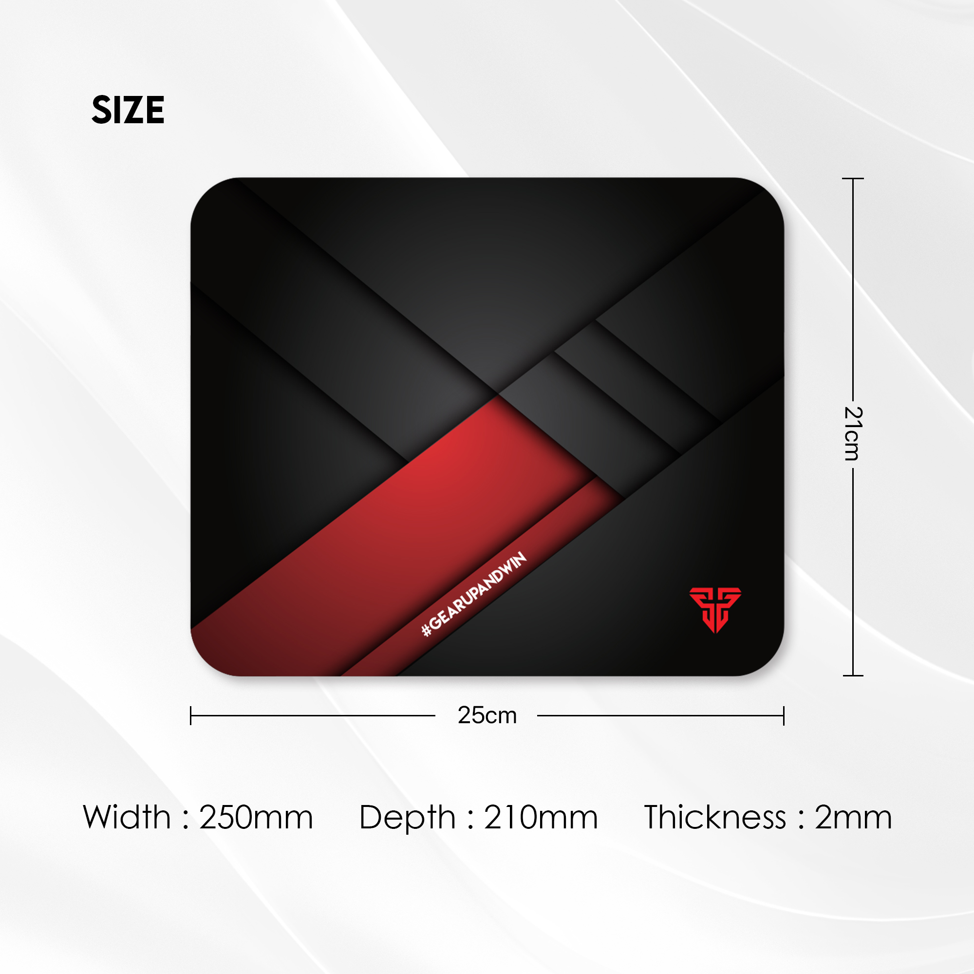 FANTECH VIGIL MP25/MP256 Gaming Mousepad Anti Slip Base With Speed Surface And Anti Fray Stitched Edges For Gaming Gammers Office Home Mouse Pad. 