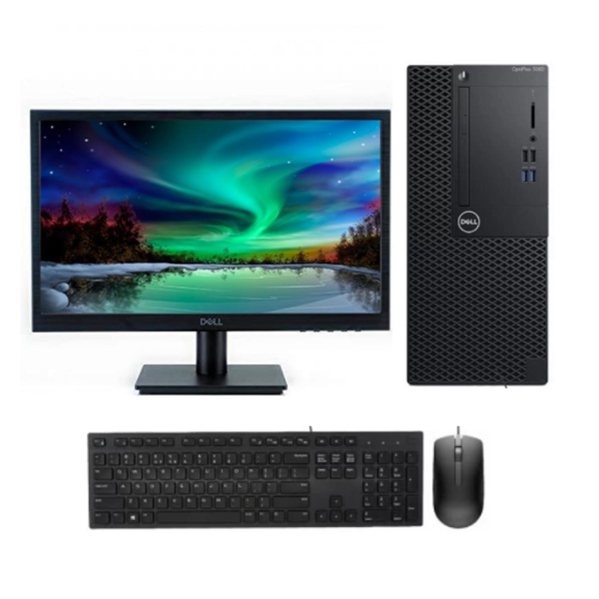 Dell Optiplex 3060MT 8th Gen Core i5-8500 4GB DDR4, 1TB HDD, 18.5" monitor Micro Tower Brand PC