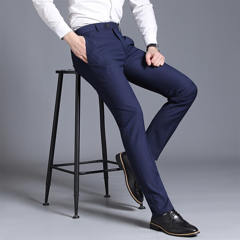 Tapered Navy Blue Pants
