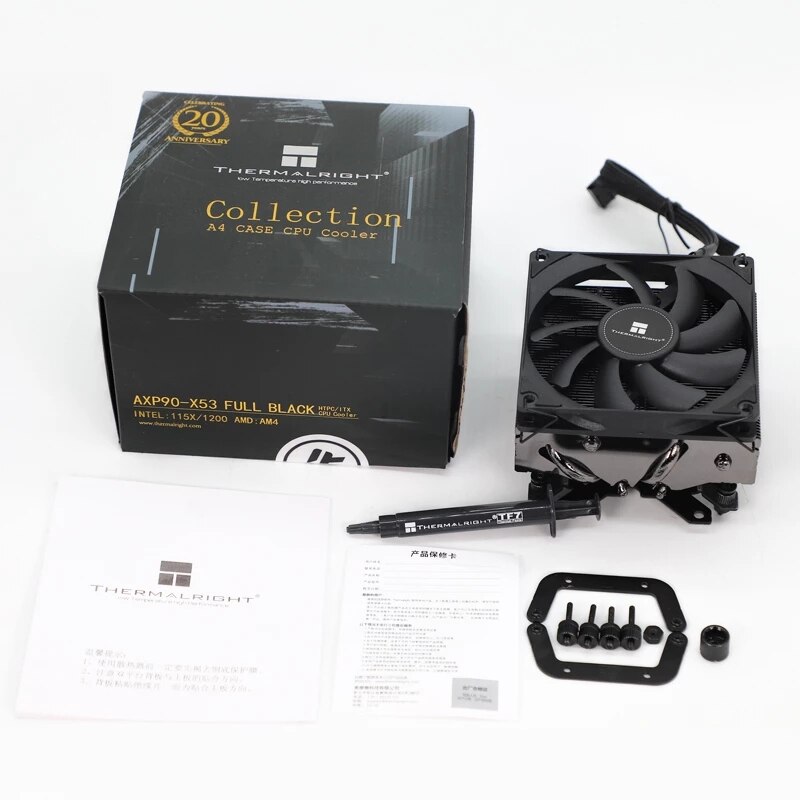 Thermalright AXP90 FULL range of ITX radiators 47mm 4 Heat low profile Case CPU Cooler MINI ATX Cooling For intel AMD A-AXP90-X53 FULL BLACK. 