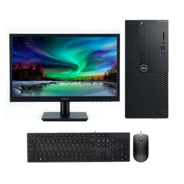 Dell Optiplex 3060MT 8th Gen Core i5-8500 4GB DDR4, 1TB HDD, 18.5" monitor Micro Tower Brand PC. 