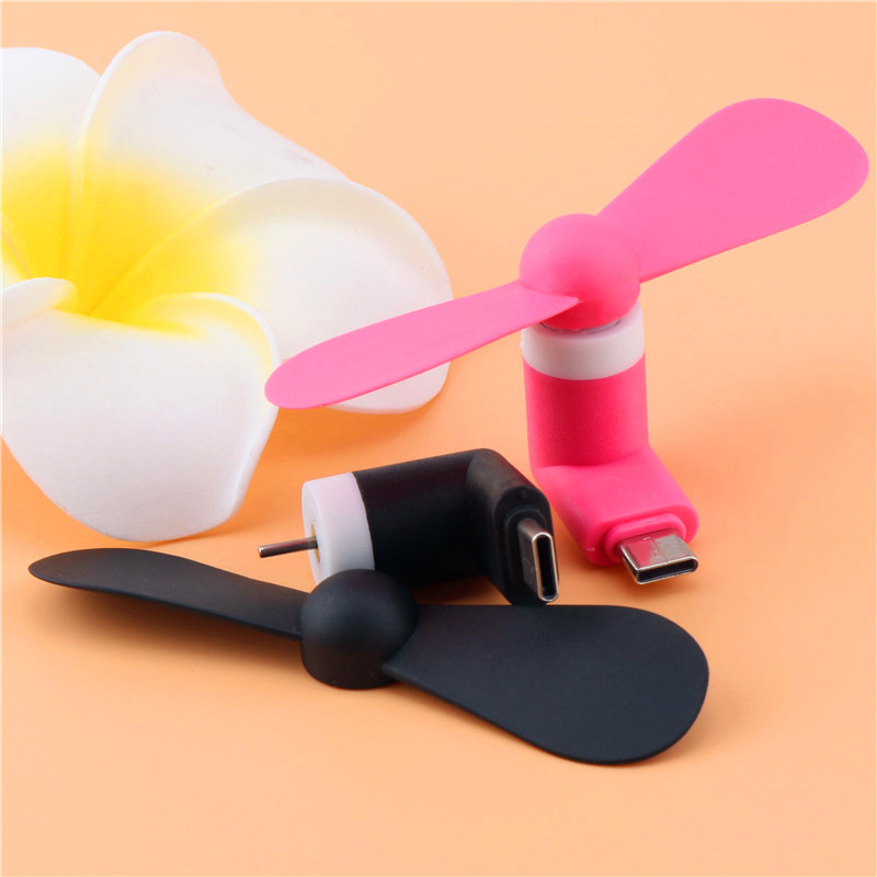 1 pcs USB Fan type C Flexible Mini Mobile Phone Fans for Android type C hand Fan for all otg supported phone type C. 