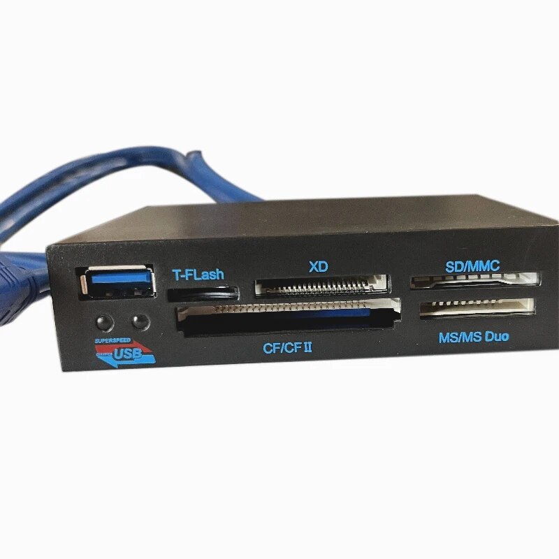 Onefavor 2.5 3.5 Built-in All-in-one Card Reader Multimedia USB 3.0 Support CF/CF II TF XD SD/MMC MS Cards Card Reader. 