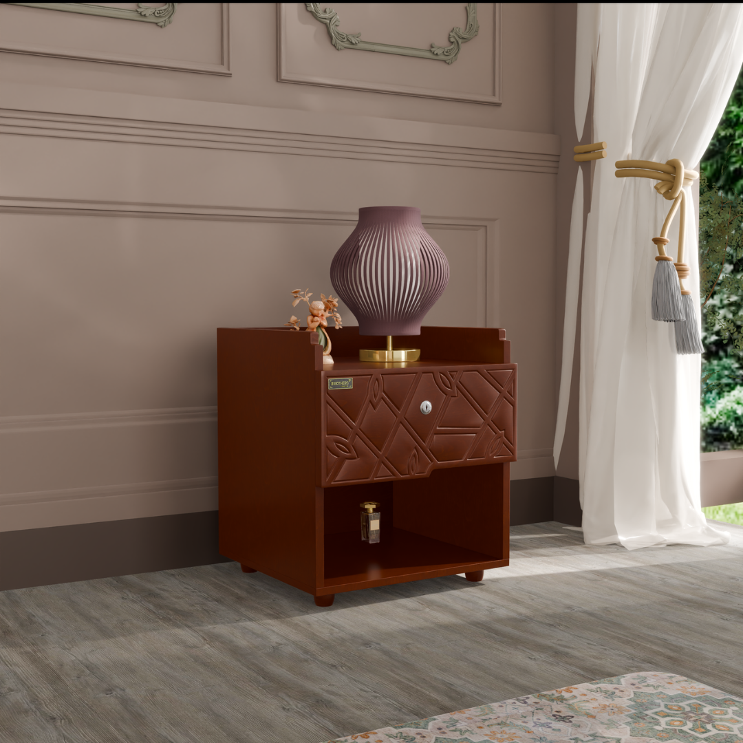 Elegant Bedside Table By Brothers Furniture. 