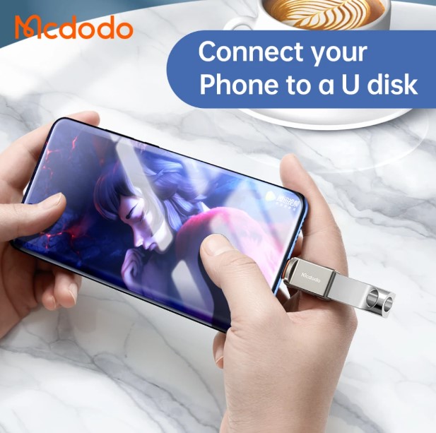 MCDODO USB-A 3.0 to Type-C Fast Transmission OTG Adapter for ,mcbook,i-pad.other Type Divice Dark Grey. 