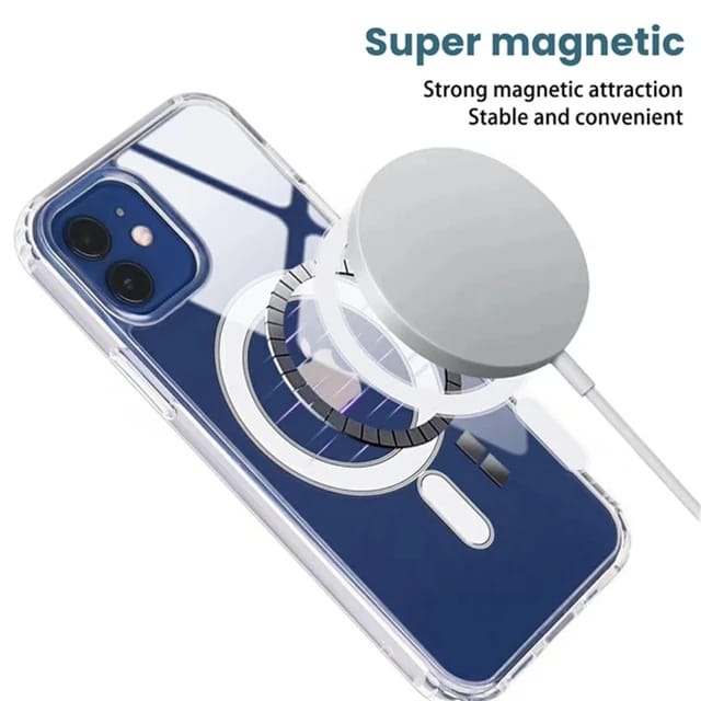 MagSafe Frame Case for iPhone 11 to 15 Pro Max -Clear. 