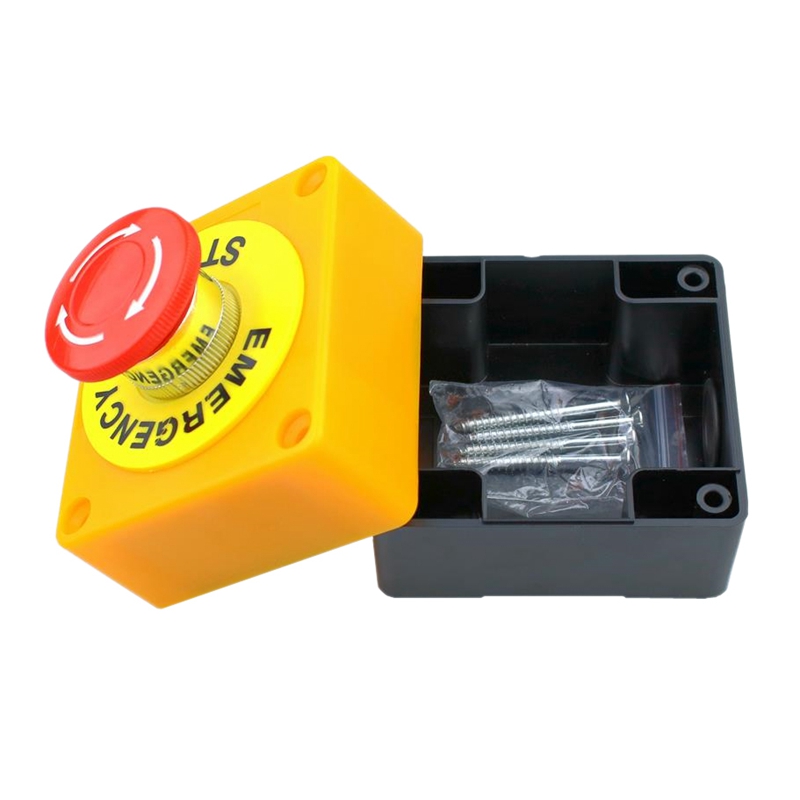 2Pcs Red Mushroom Emergency Stop Shut Off Push Button Switch No + Nc 22Mm Cnc Gecko. 
