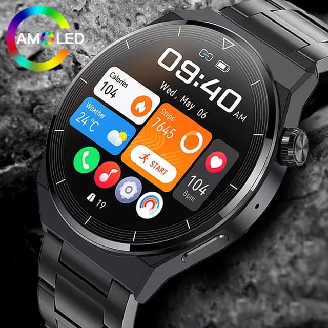 Smartwatche HK46-GT3 men Amoled Display custom Dial Bluetooth Answer call, blood pressure function,health features smartwatch