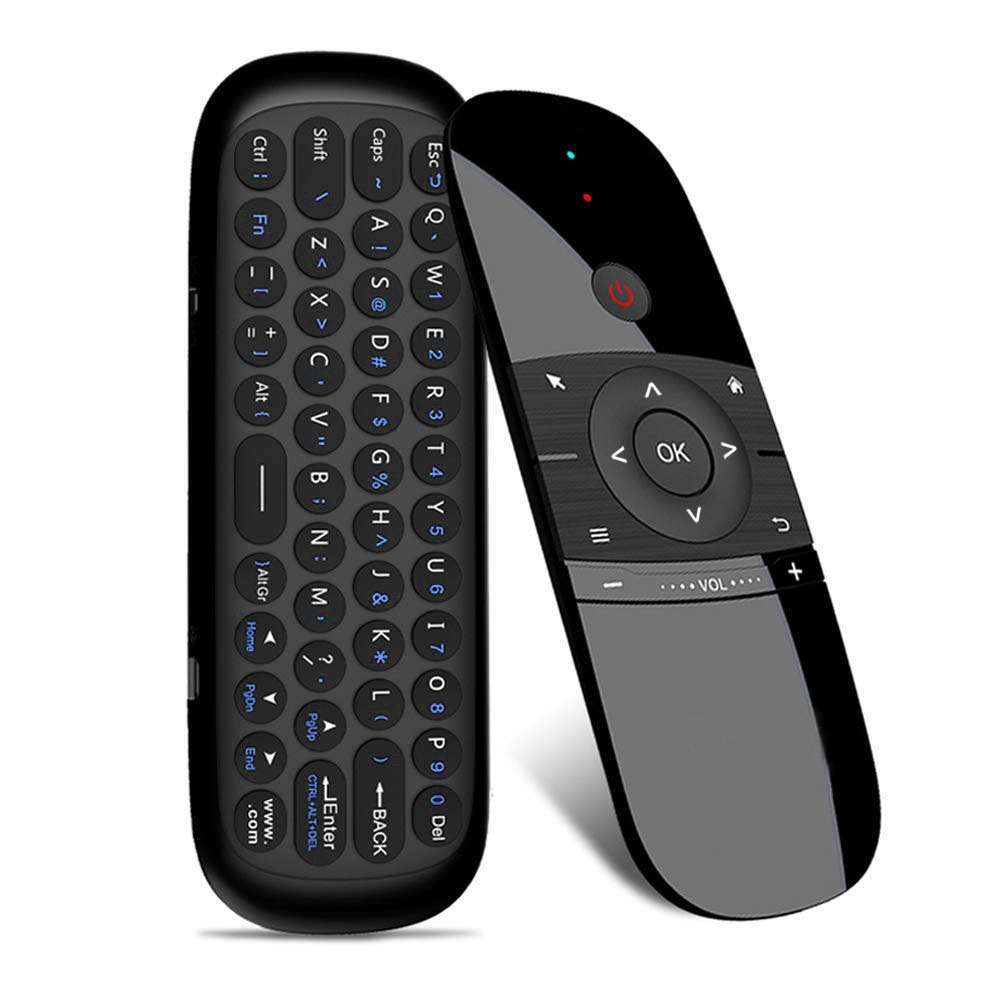 W1 Wireless QWERTY 57-Keys Keyboard 2.4G Air Mouse Remote Controller with LED Indicator for Android TV Box, Mini PC, TV, Projector, HTPC, All-in-one PC / TV