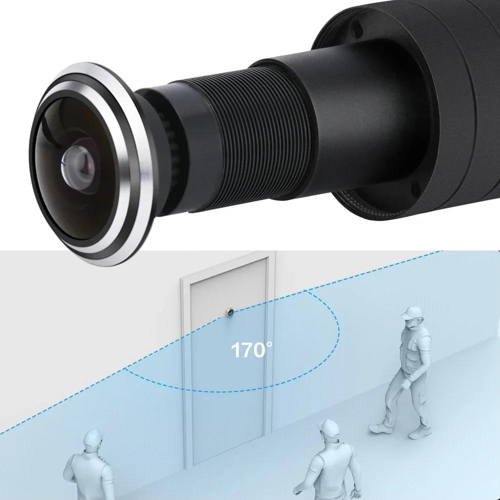 ICSEE WiFi Smart Door Eye Hole Security 1080P Wide Angle FishEye CCTV Network Mini Peephole Door Wifi IP Camera P2P TF Card. 
