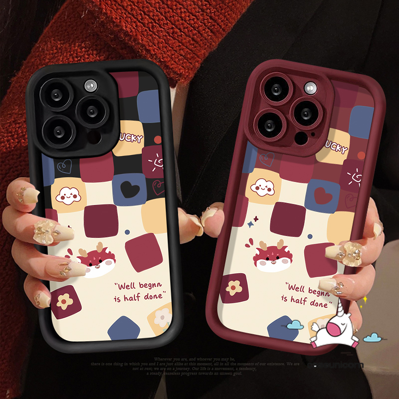 Chinese New Year Red Phone Casing Compatible For IPhone 13 12 15 11 14 Pro Max 7Plus 15 8 7 6 6S Plus XR XS Max X SE 2020 Angel Eyes DropSum Colours Soft Cover. 