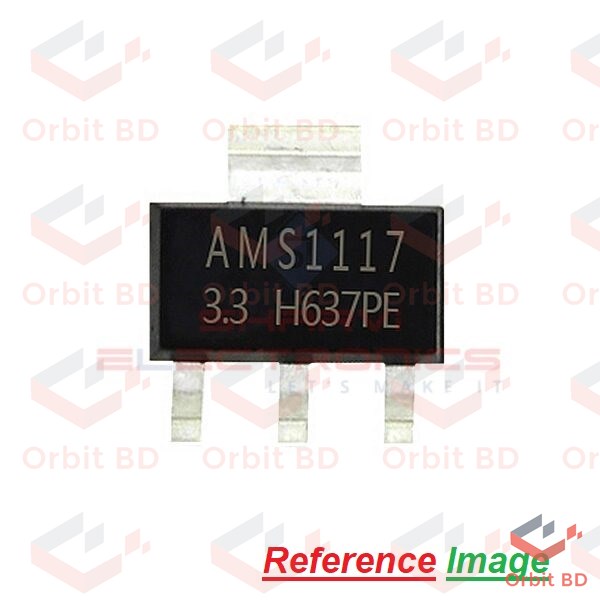 AMS1117 LM1117 1117 3.3V 1A SMD 4Pin SOT-223 Package Voltage Regulator IC DIY Electrical Circuitry & Parts. 
