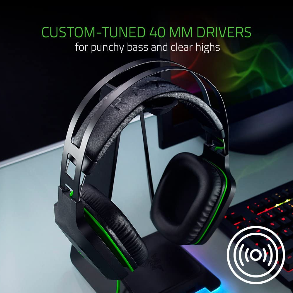 RAZER Electra V2 USB Gaming Headphones 7.1 Surround Sound Auto Adjusting Headband Detachable Boom Mic with In-Line Controls Gaming Headset. 