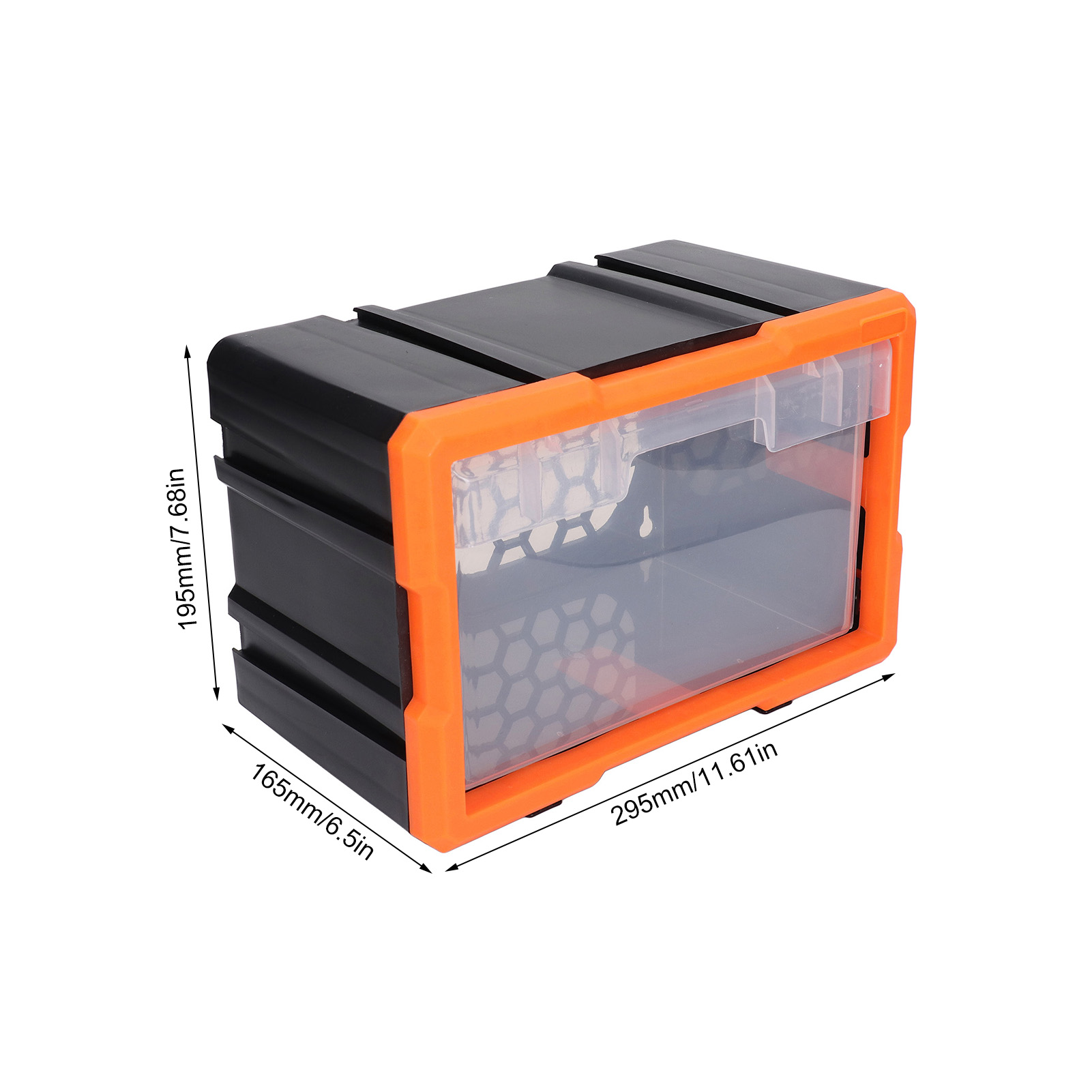 Electronic Component Storage Drawer Wall Mount Versatile Combined Parts Box Securely Stackable Translucent for DIY Tool Bits. 